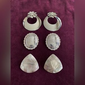 Vintage 1980’s Silver Earring Set